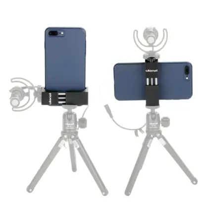 Newest Aluminum Phone Tripod Mount w Cold Shoe Mount, Support Vertical and Horizontal, Universal Metal Adjustable Clamp